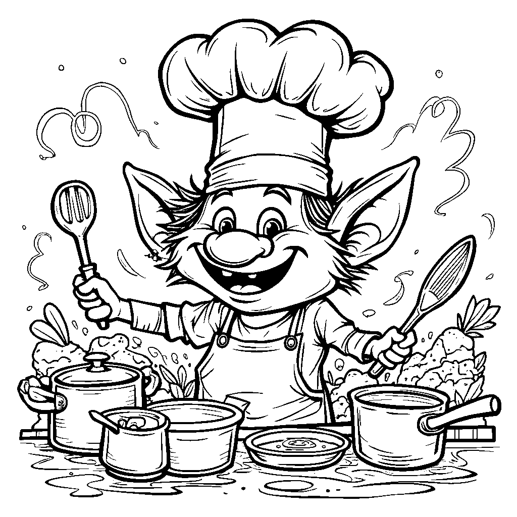 Troll in a chef's hat