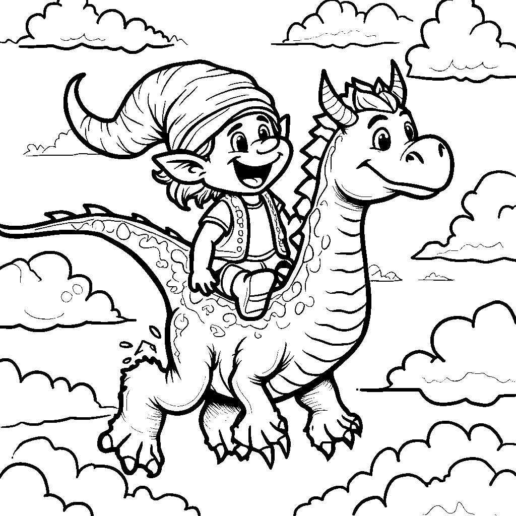 Troll riding a dragon