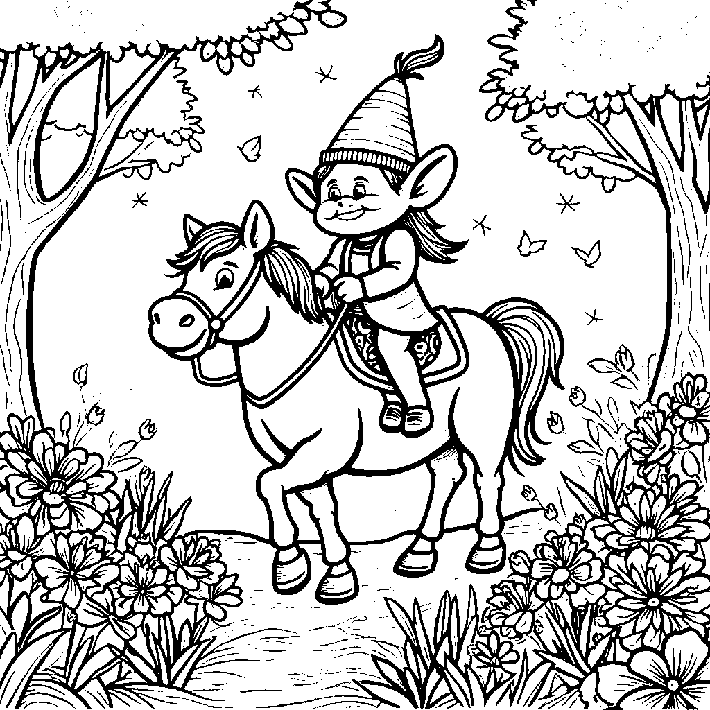 Troll riding a horse