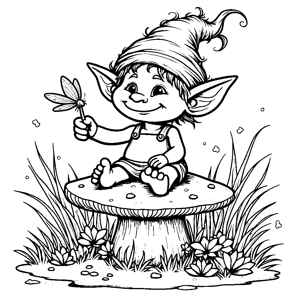 Troll with a pet dragonfly