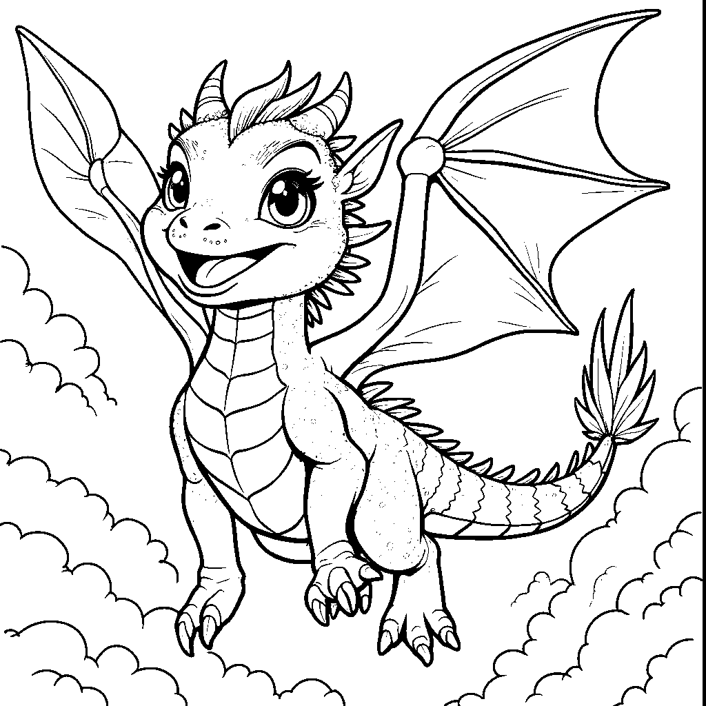 Dragonet Peril soaring through the sky