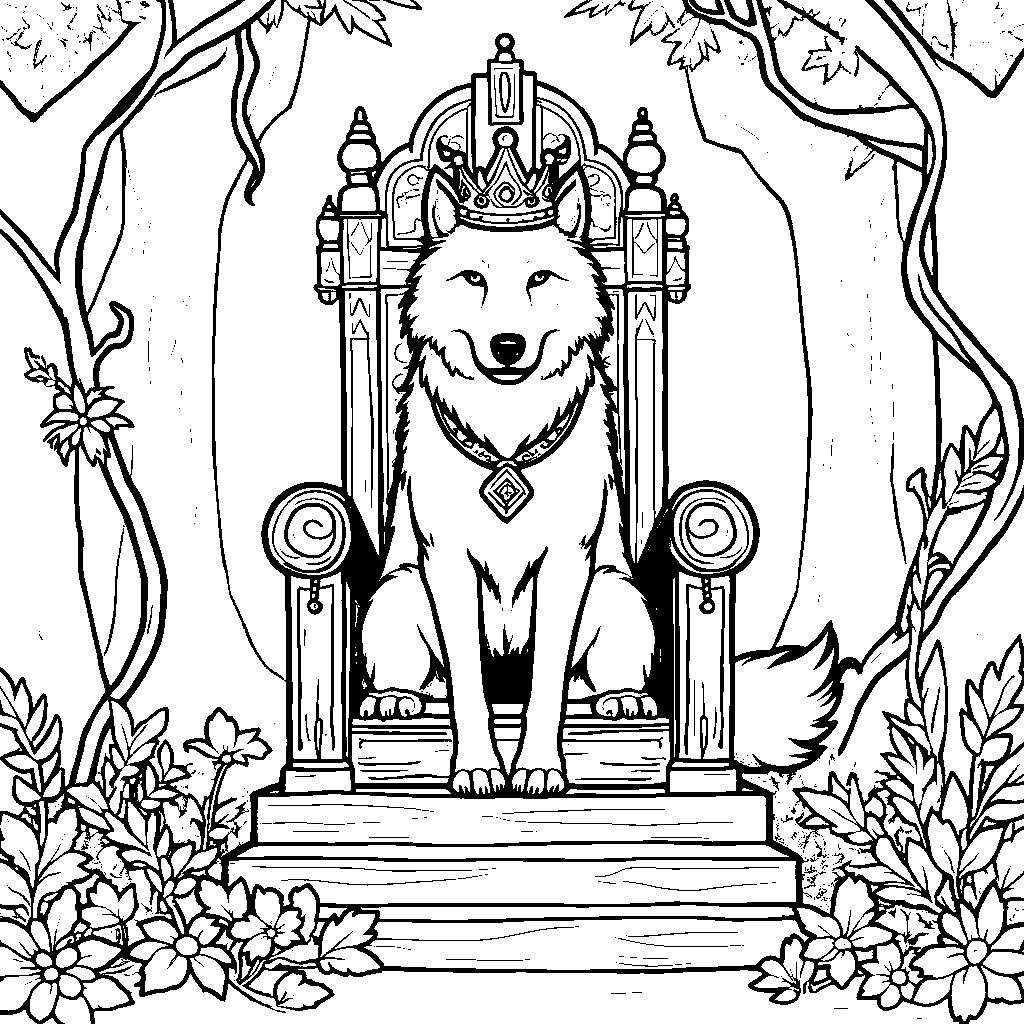 A wolf in a crown