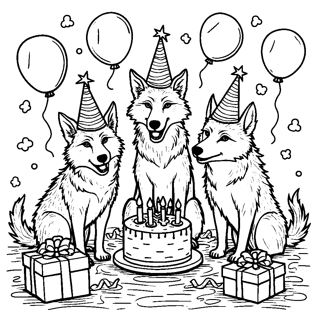 Wolves at a birthday party