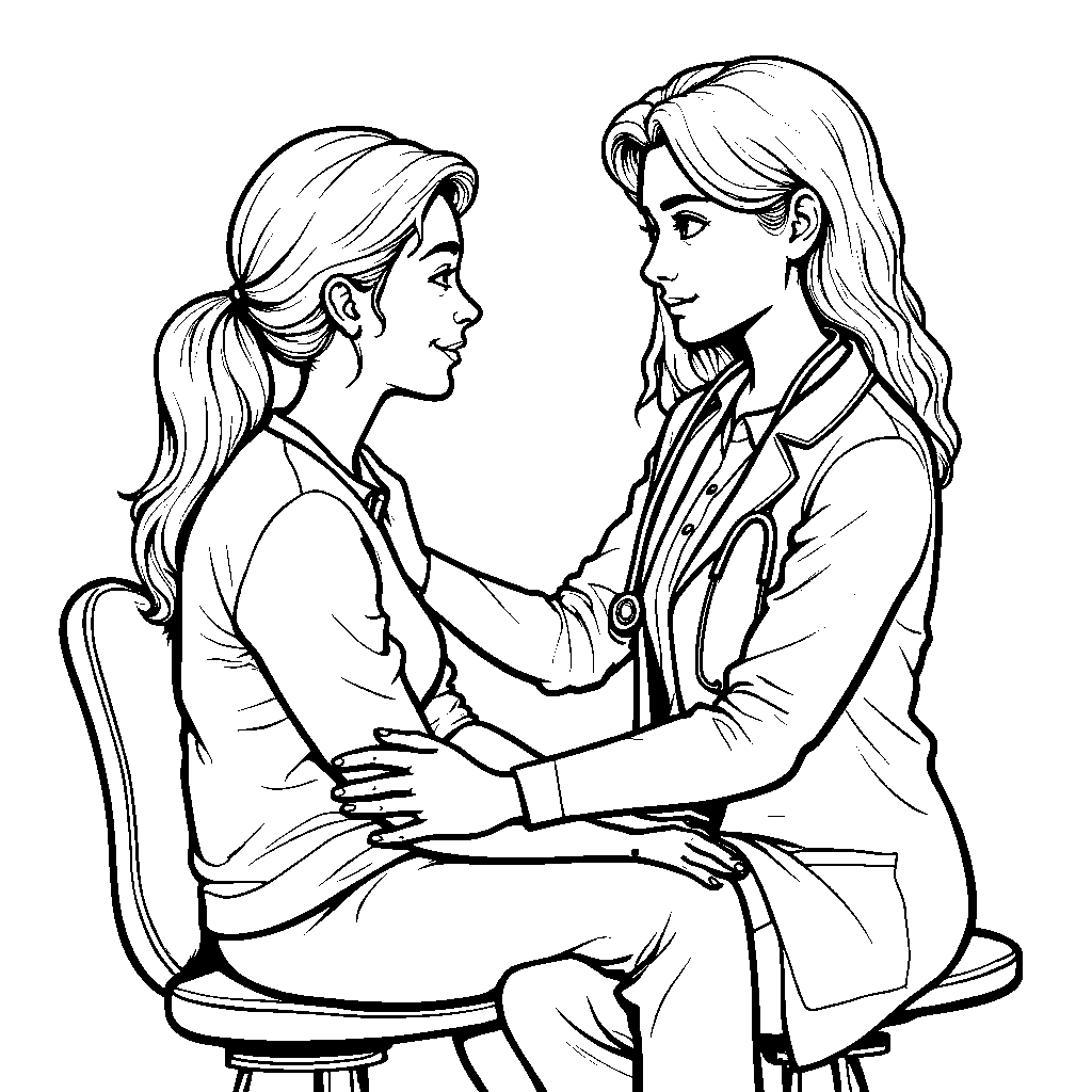 Female Doctor Examining a Patient