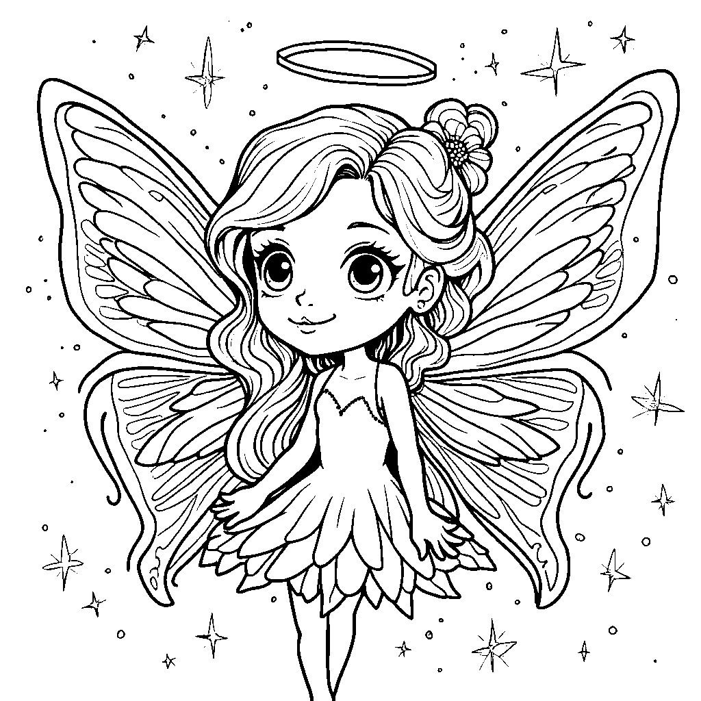 A fairy companion, like Navi, surrounded by sparkling stars