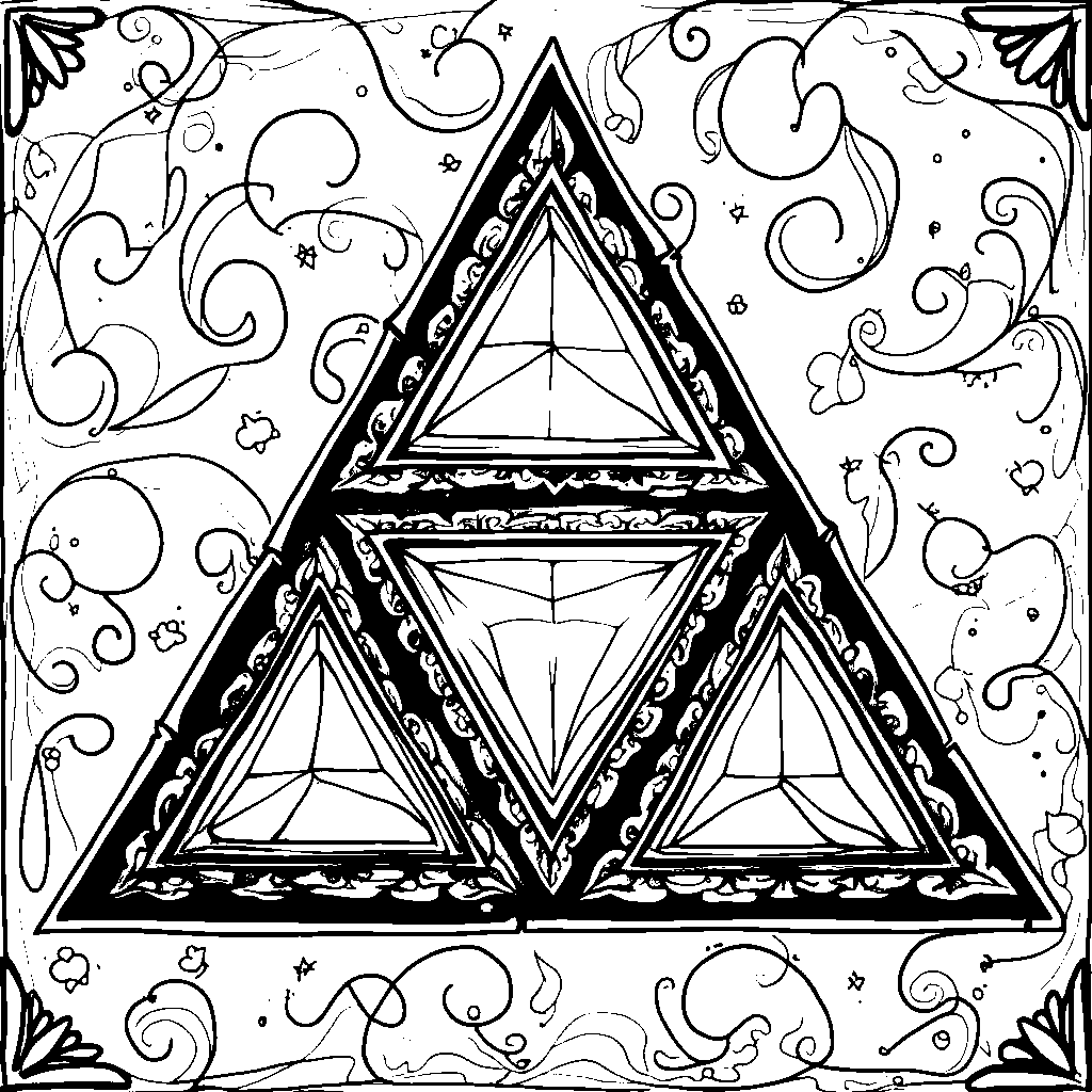 A puzzle piece featuring a fragment of the Triforce of Wisdom