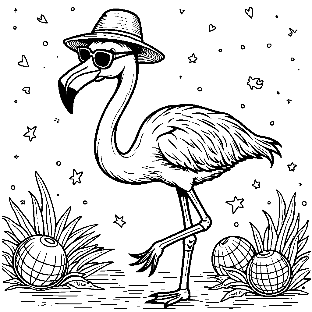 A flamingo doing a funny dance