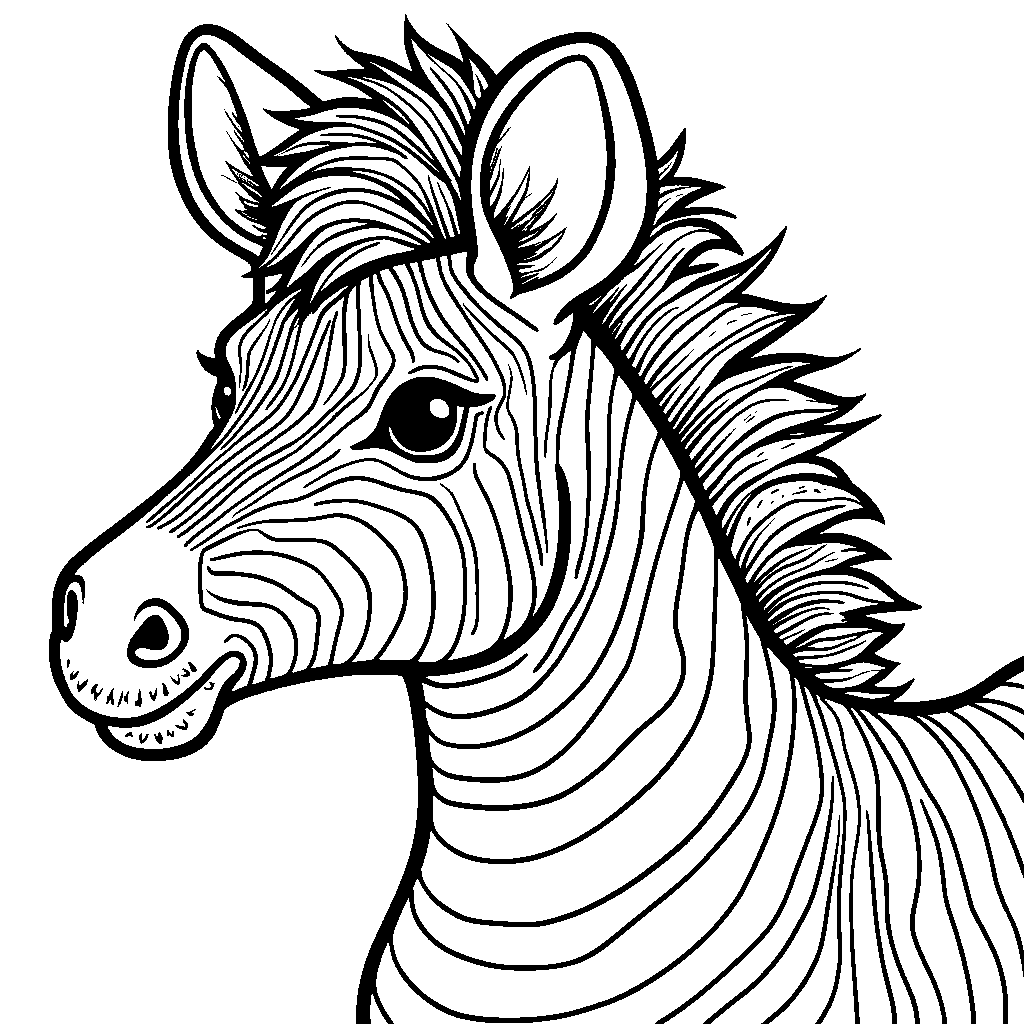 A zebra with a rainbow mane