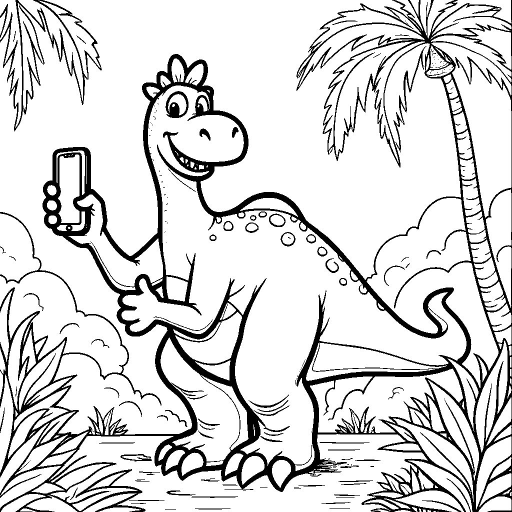 Apatosaurus taking a selfie