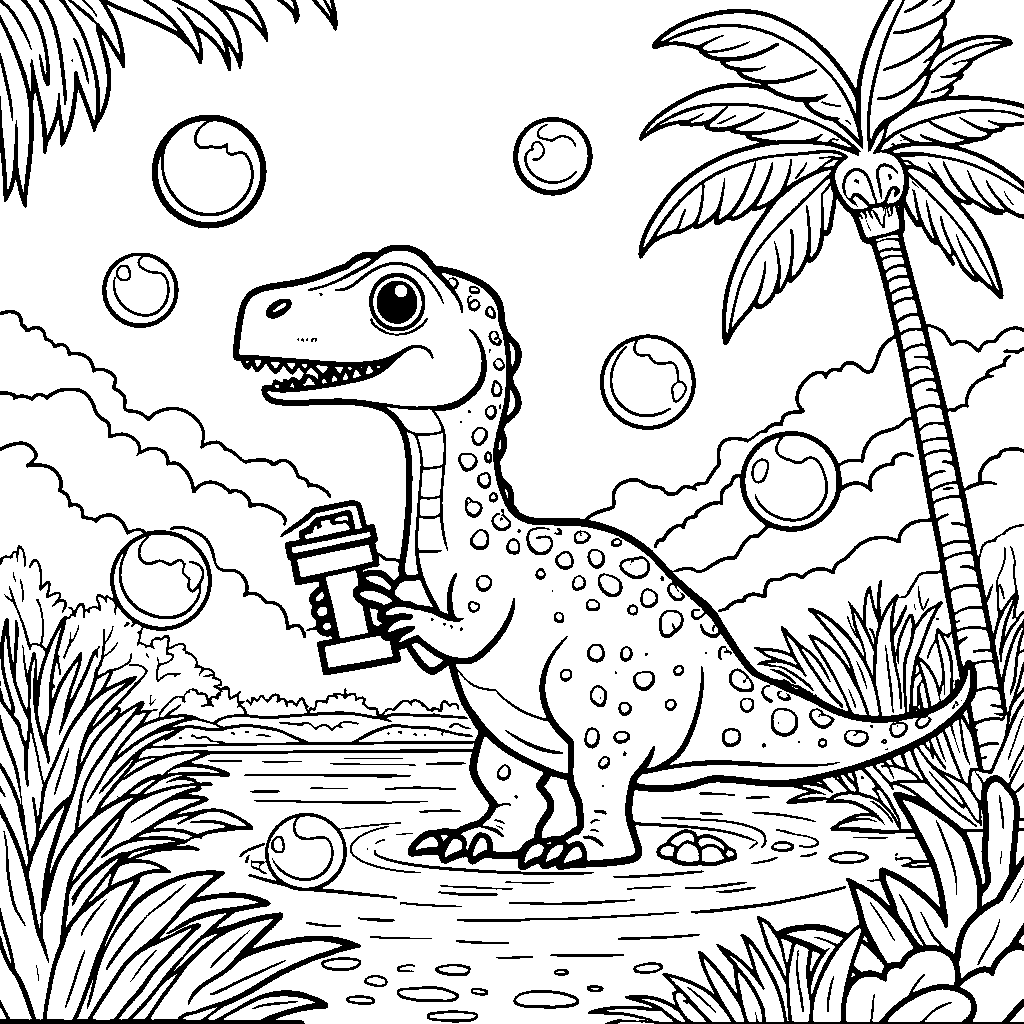 Dino-Mite Fun: Oviraptor's Bubble Adventure