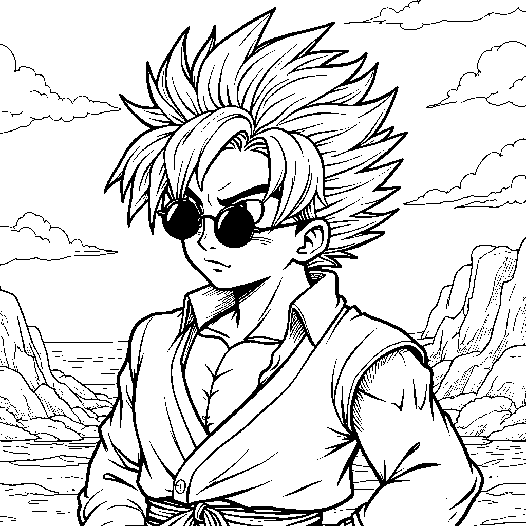 Trunks showing off his cool sunglasses