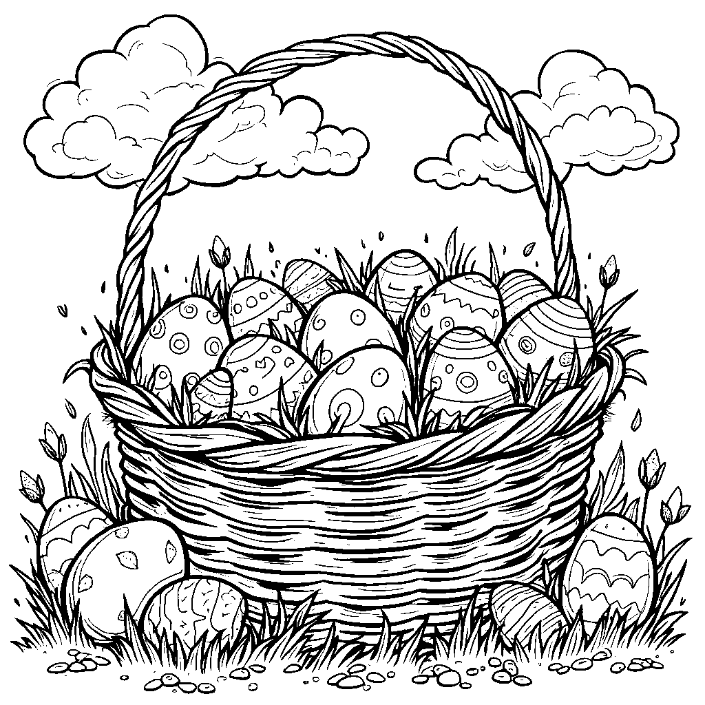 A giant Easter basket filled with goodies