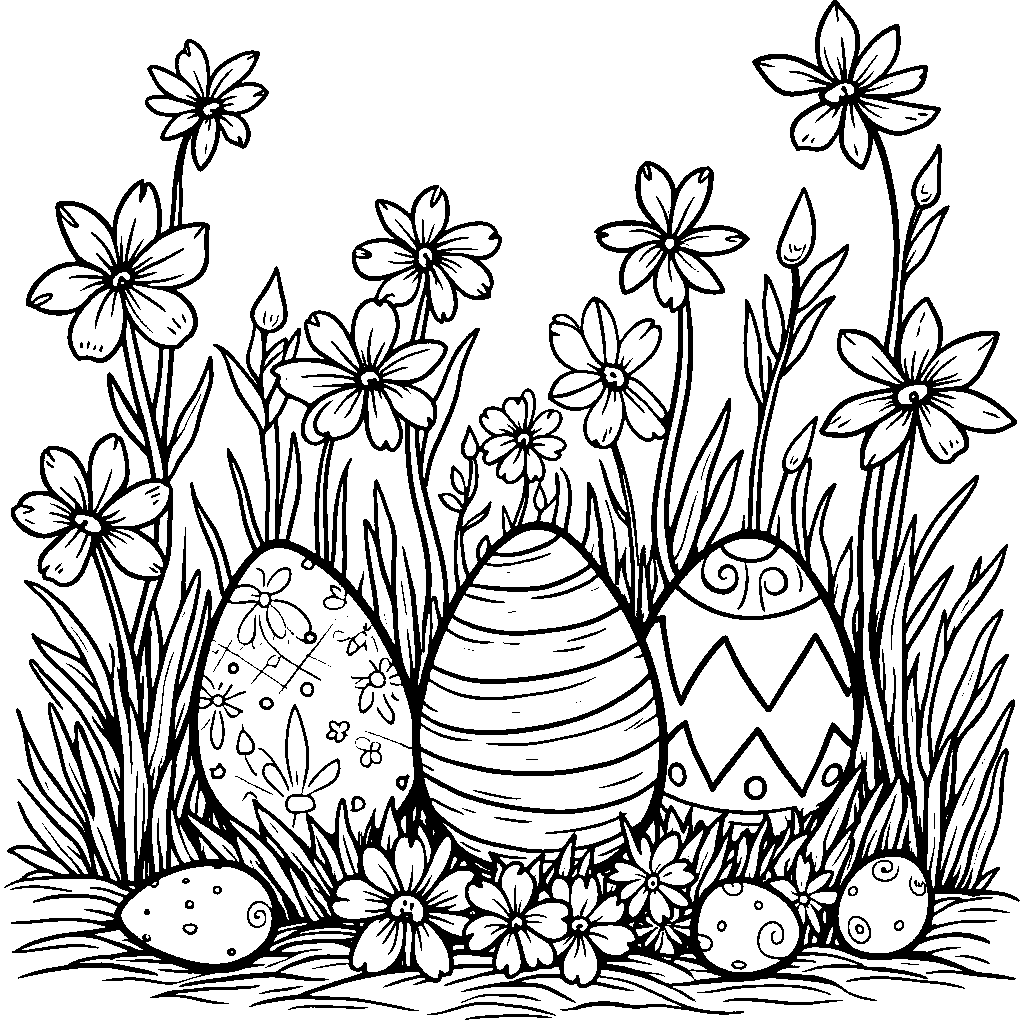 Easter eggs with fun patterns, like chevrons and zigzags