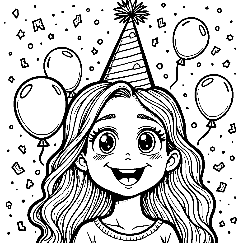 Smiling face with a party hat