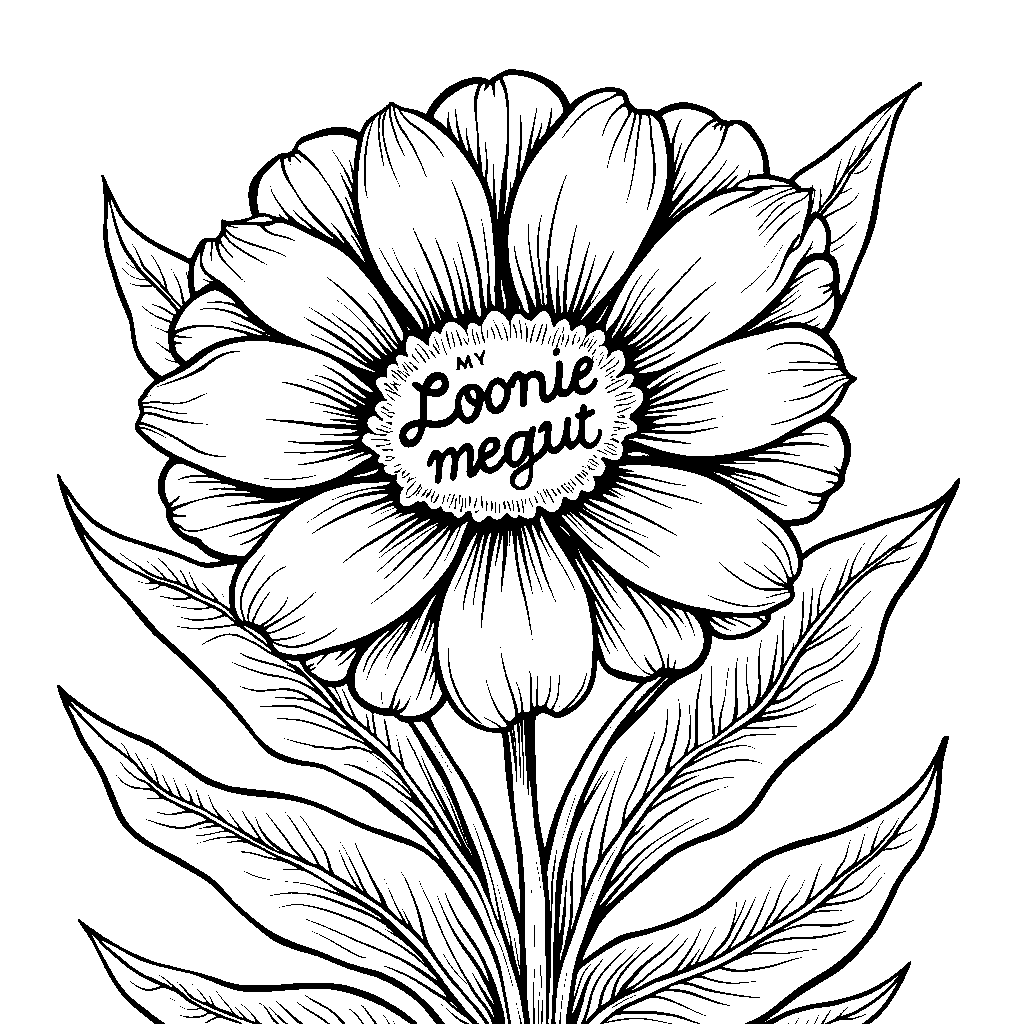 A flower with a special message or quote inside