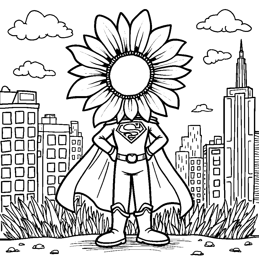 A flower with a superhero cape