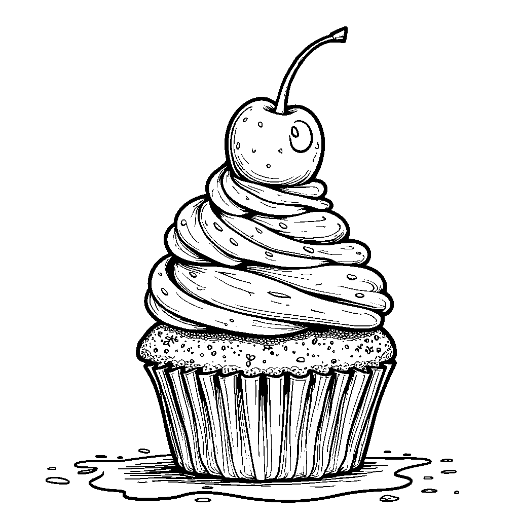 Chica's cupcake tower with a giant cherry on top