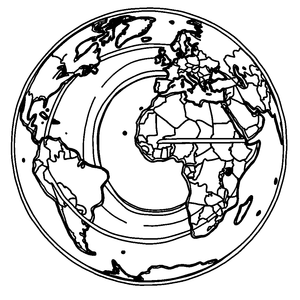 A globe with the letter G highlighted in colorful countries