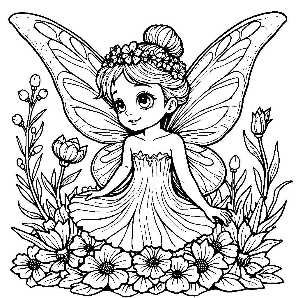 Flower Crown Wearing Fairy