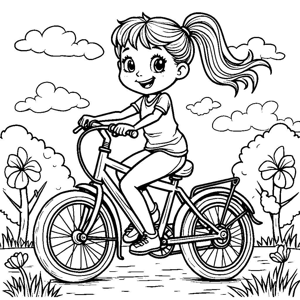 Girl Riding a Bike