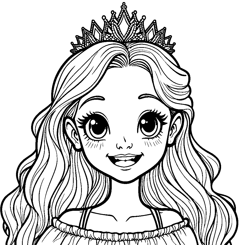 Girl Wearing a Tiara