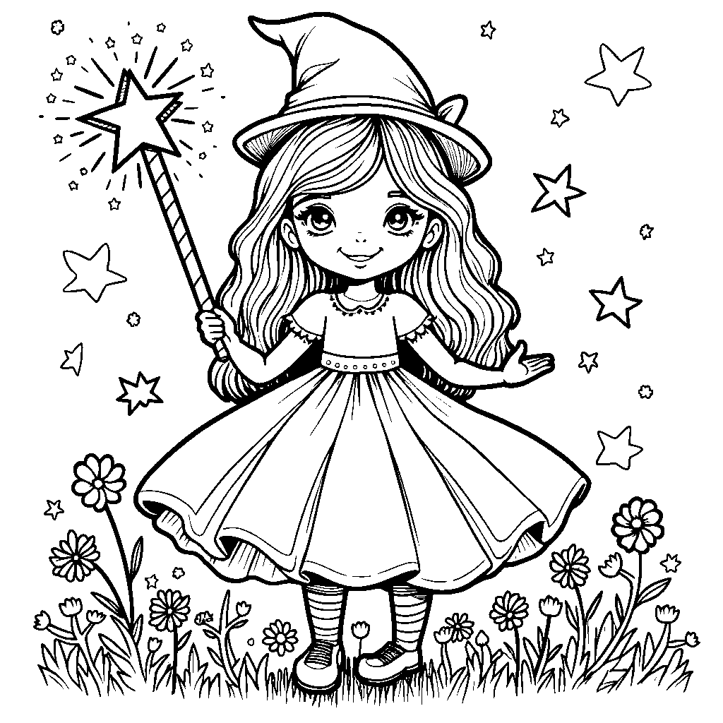 Girl with a Magic Wand