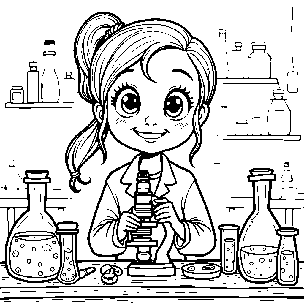 Girl with a Microscope