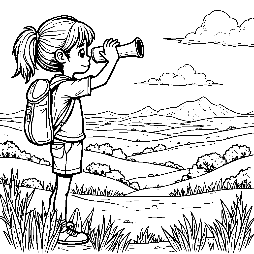 Girl with a Pair of Binoculars