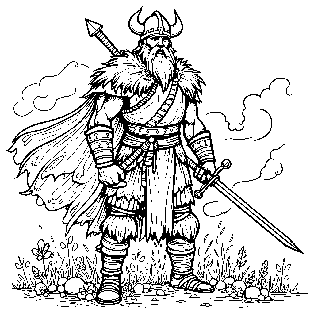 Viking Warrior with a Sword