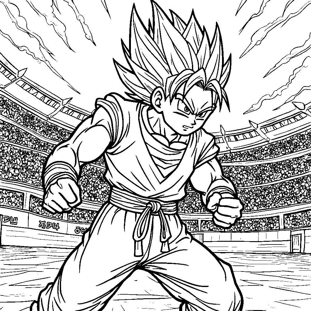 Goku competing in World Martial Arts Championship