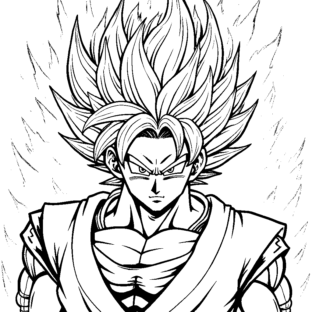 Goku transforming into Super Saiyan with glowing golden hair