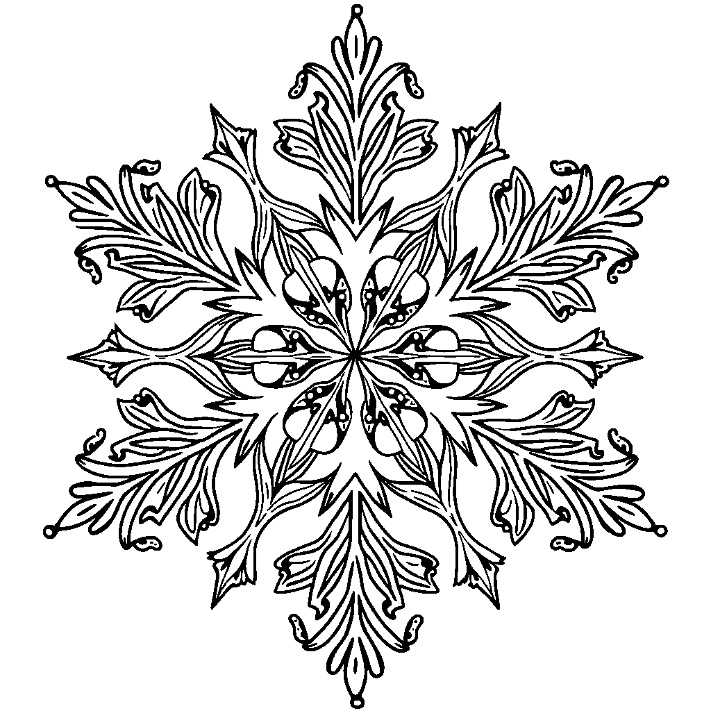 A Grinch-made snowflake with intricate designs