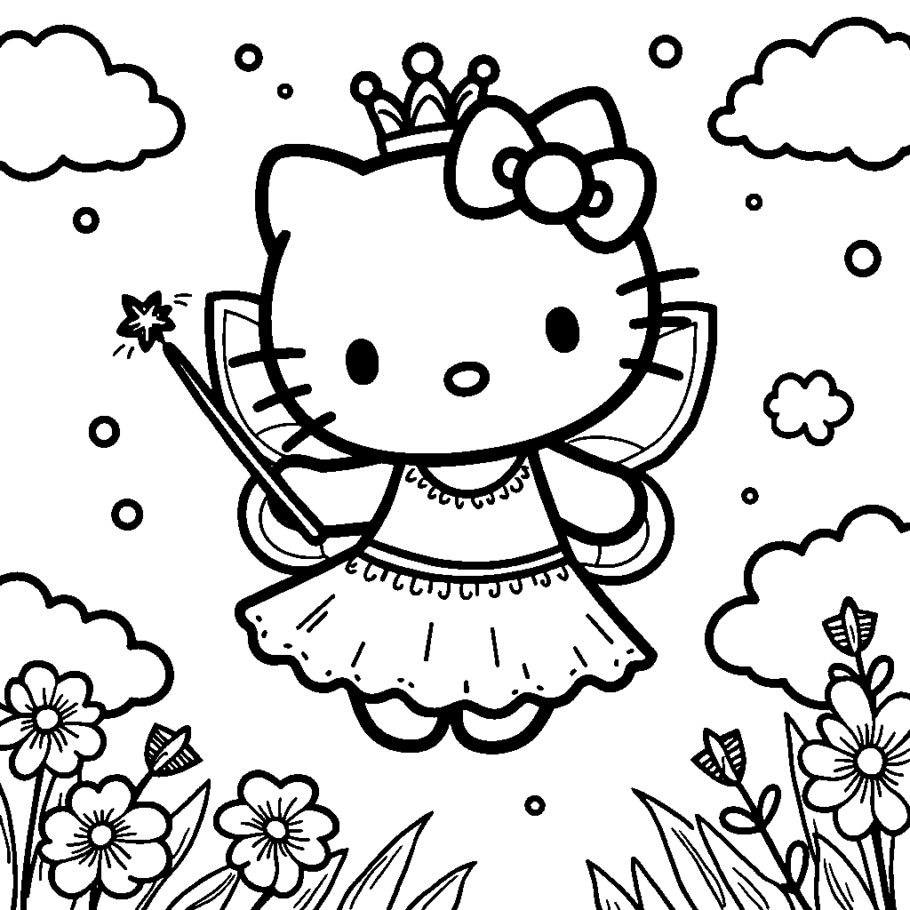 Hello Kitty in a fairy costume