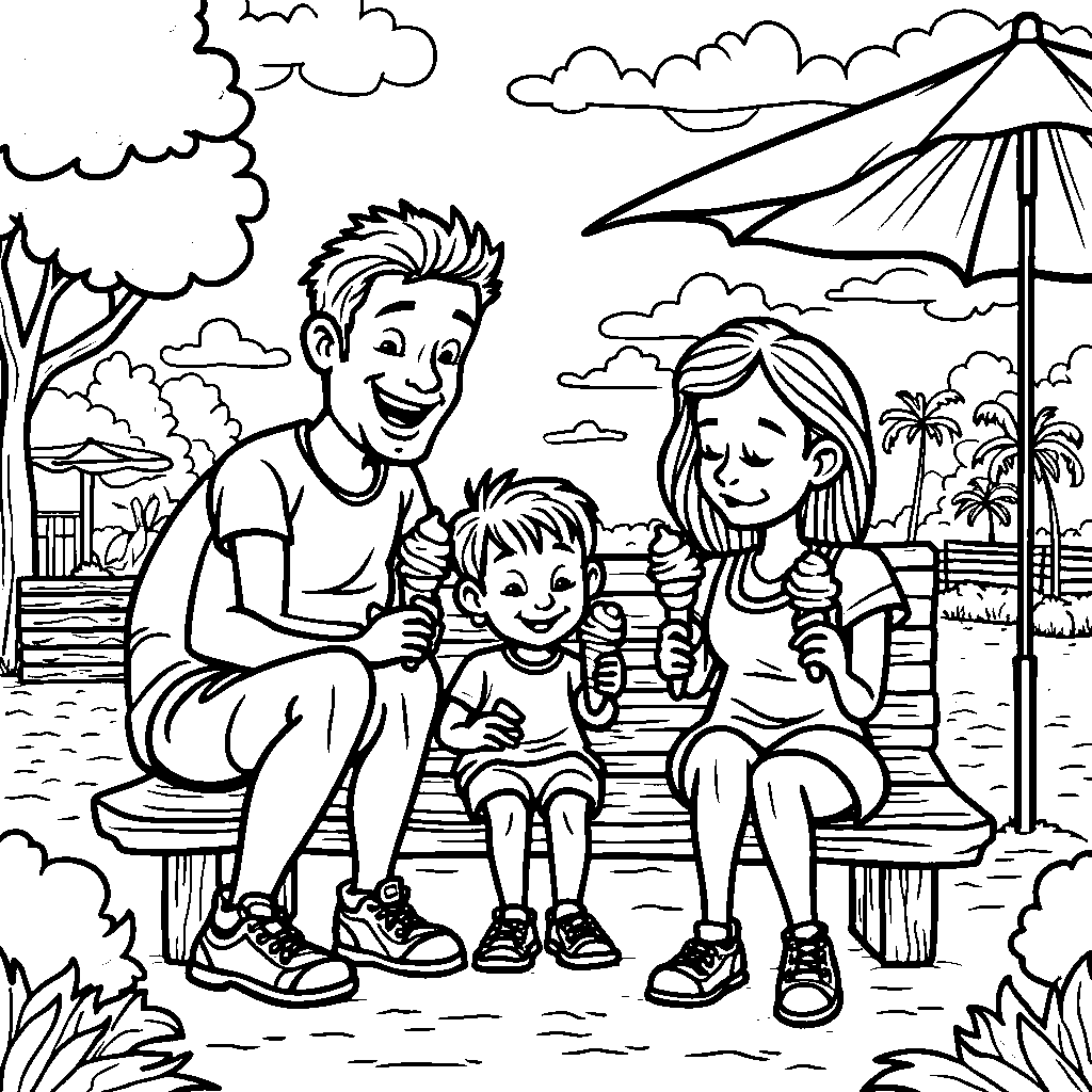 A Family's Fun Day with Ice Cream in the Park