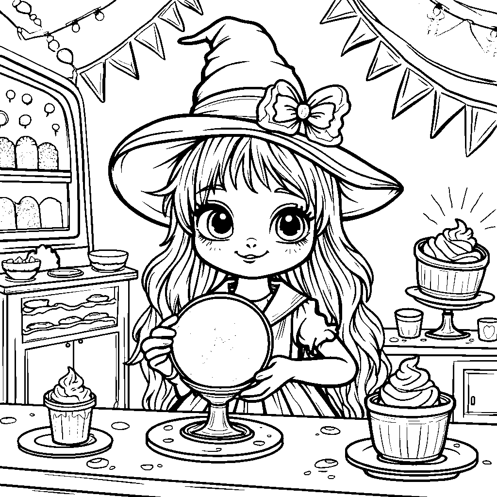 An ice cream fortune teller with a crystal ball