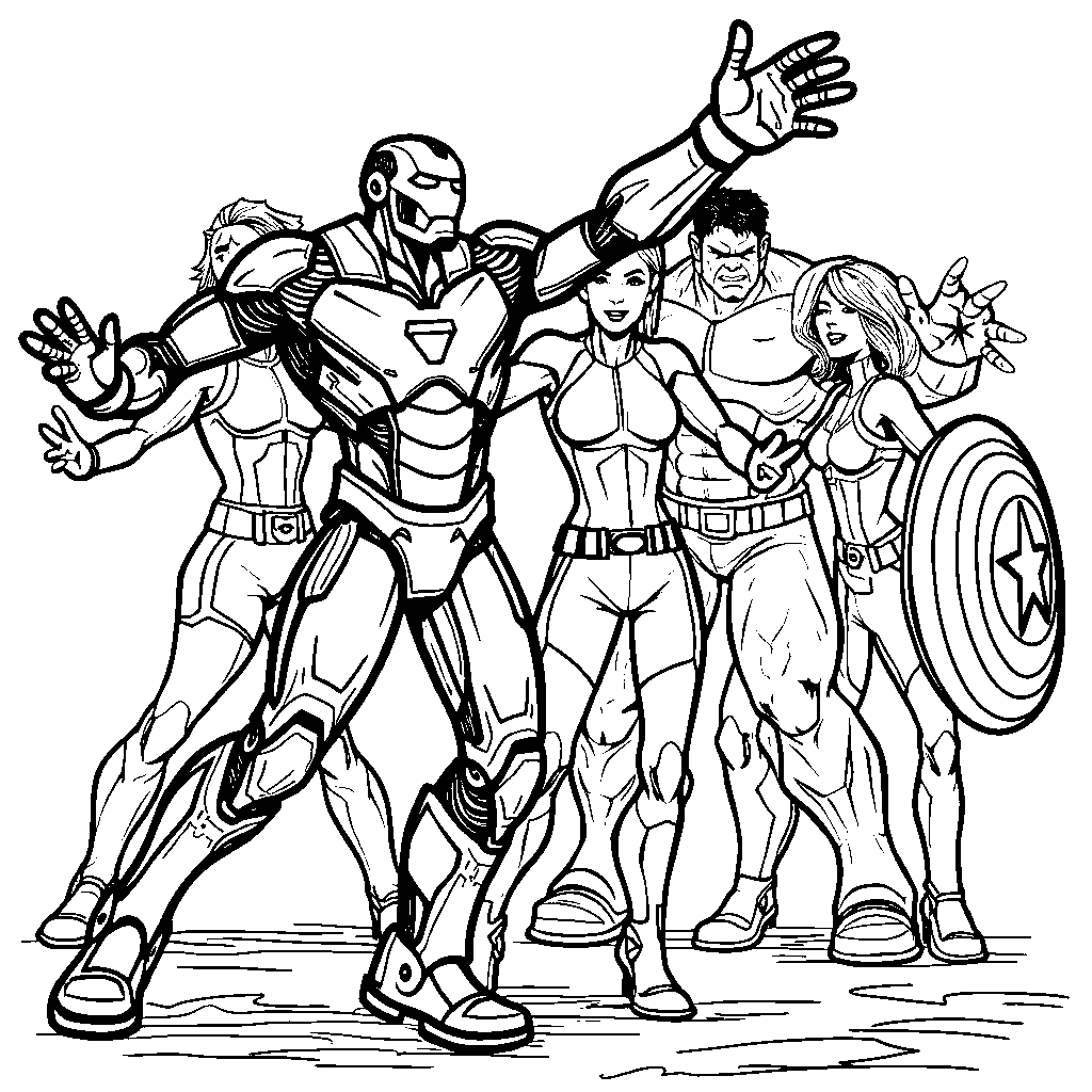 Iron Man learning to dance with his friends