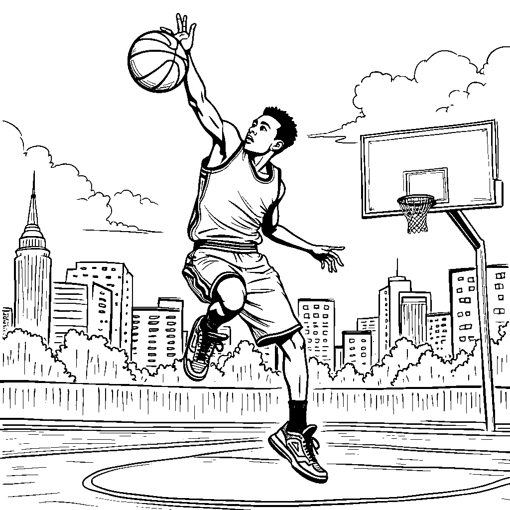 A basketball player wearing Jordan 4s and doing a backflip