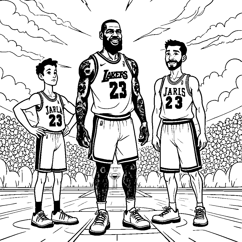 LeBron and Cartoon Basketball Legends Unite!