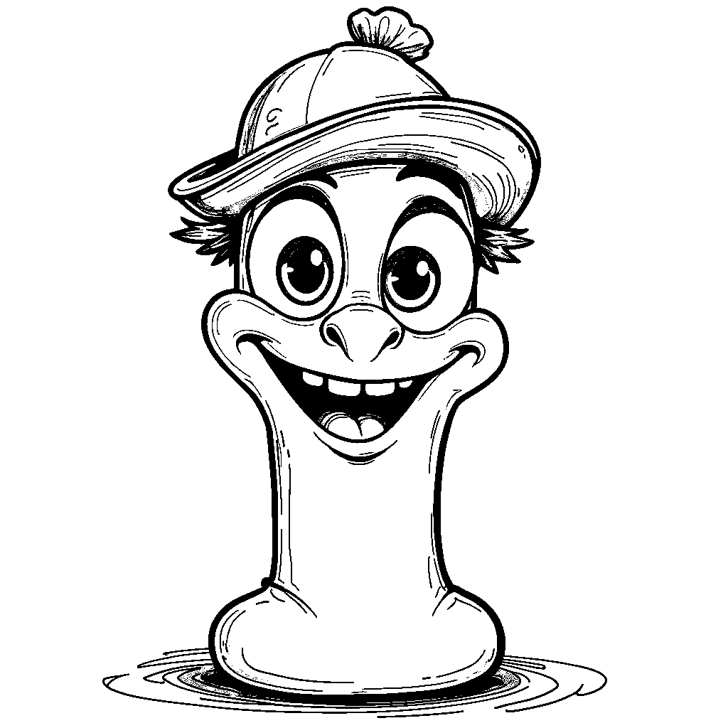 The letter I illustrated as a cartoon face with silly expressions