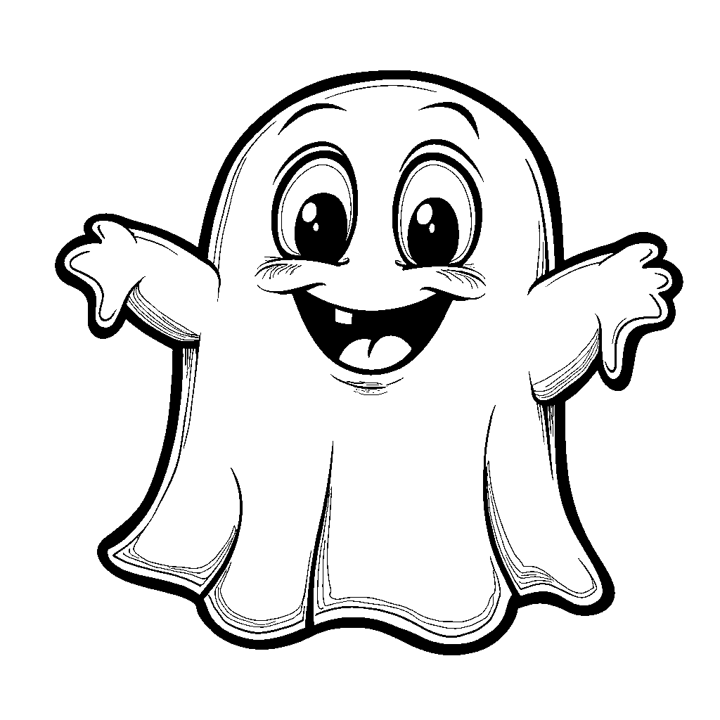 The letter K as a friendly ghost for Halloween