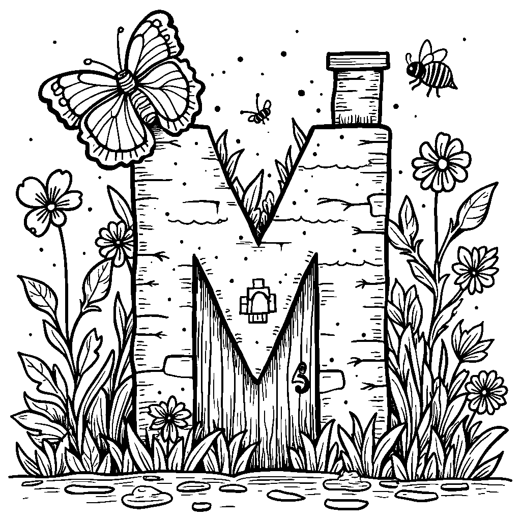 Magical 'M' House with a Blooming Garden