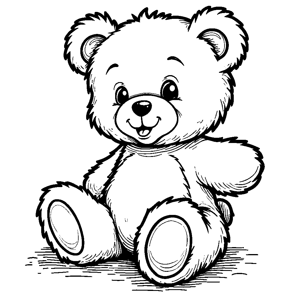 The letter O illustrated as a big, soft teddy bear