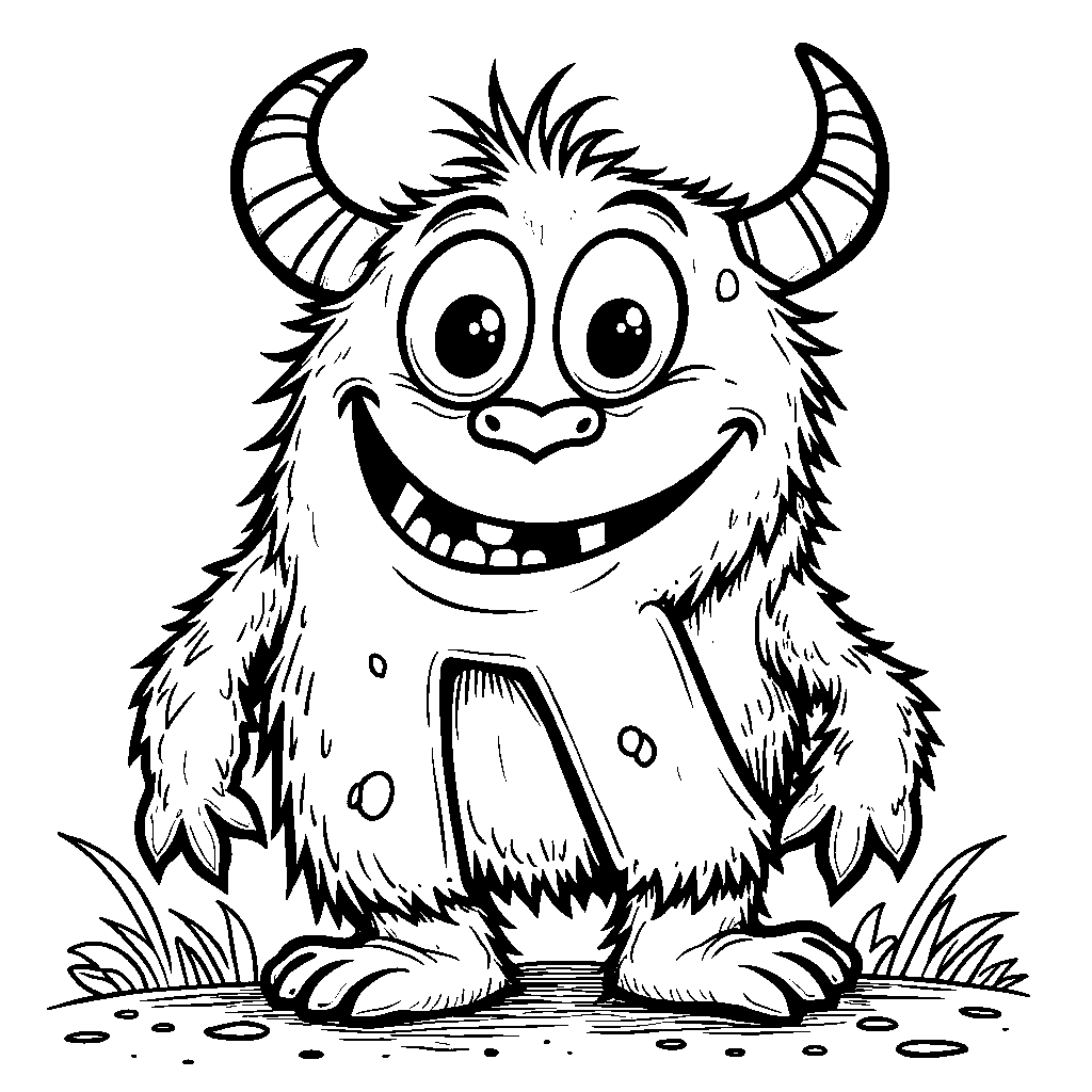 A letter R depicted as a friendly monster with big eyes