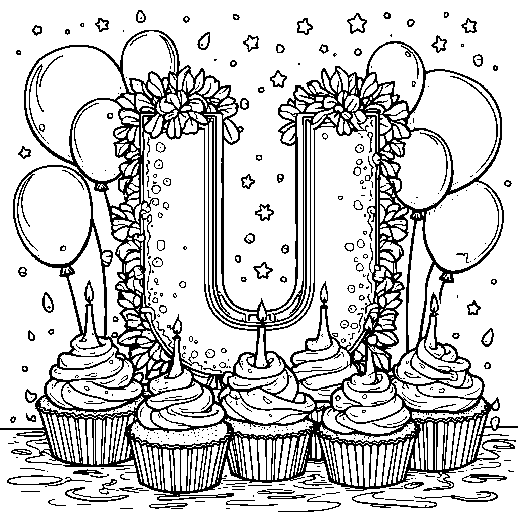 Fun Drawing Idea: The Letter U with Cupcakes!