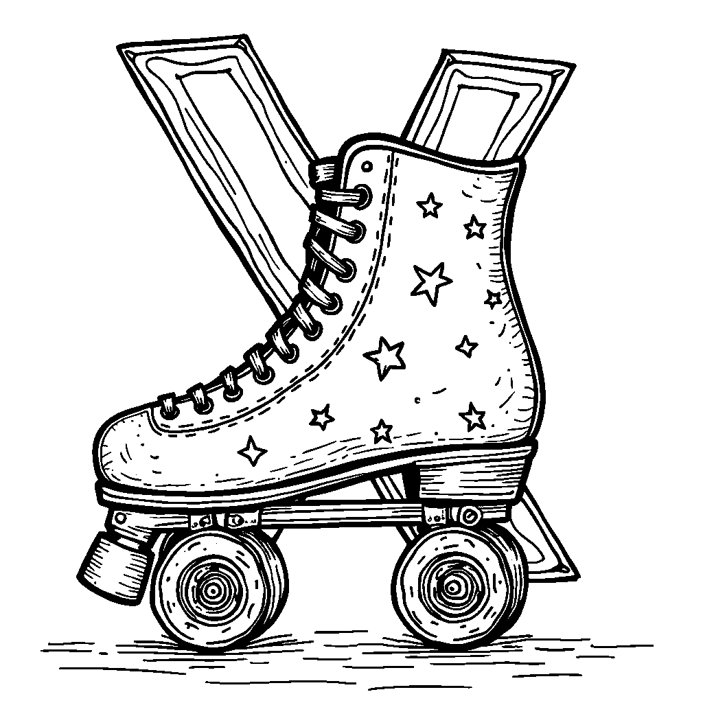 The Letter X and a Whimsical Roller Skate Drawing