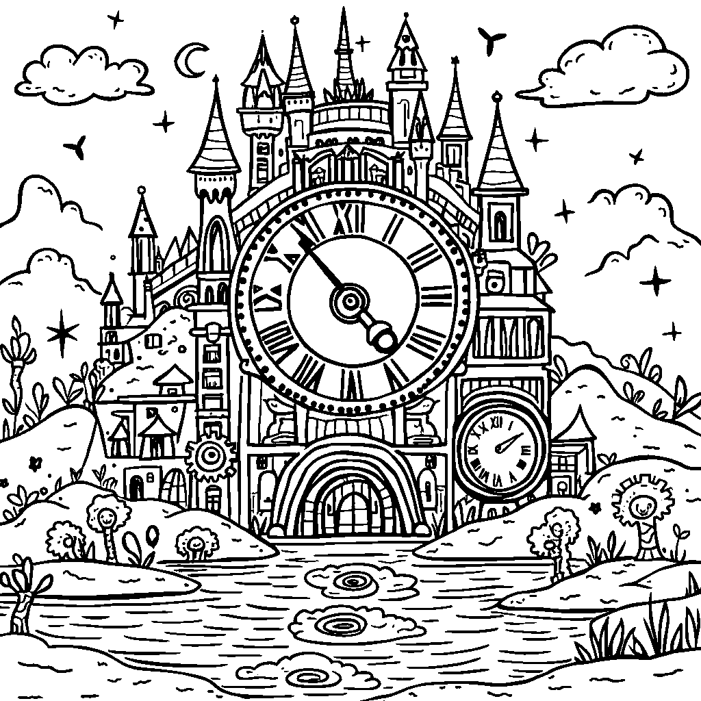 A magical kingdom hidden inside a giant clock