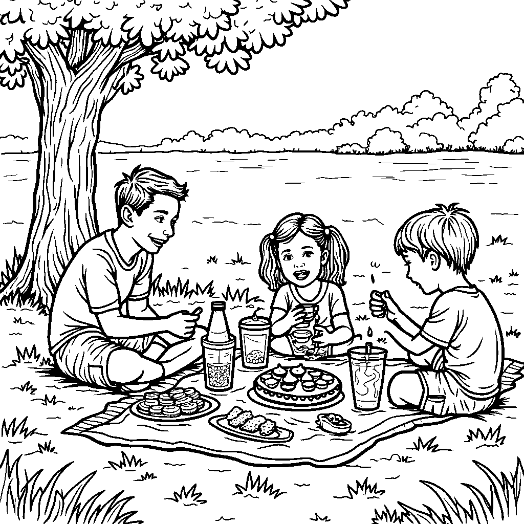 A park picnic where Kylian Mbappe is sharing his favorite snacks