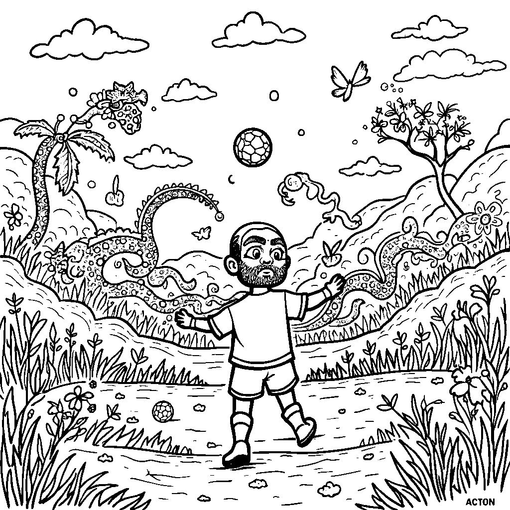 Mbappe's Adventure in the Magical Soccer Realm