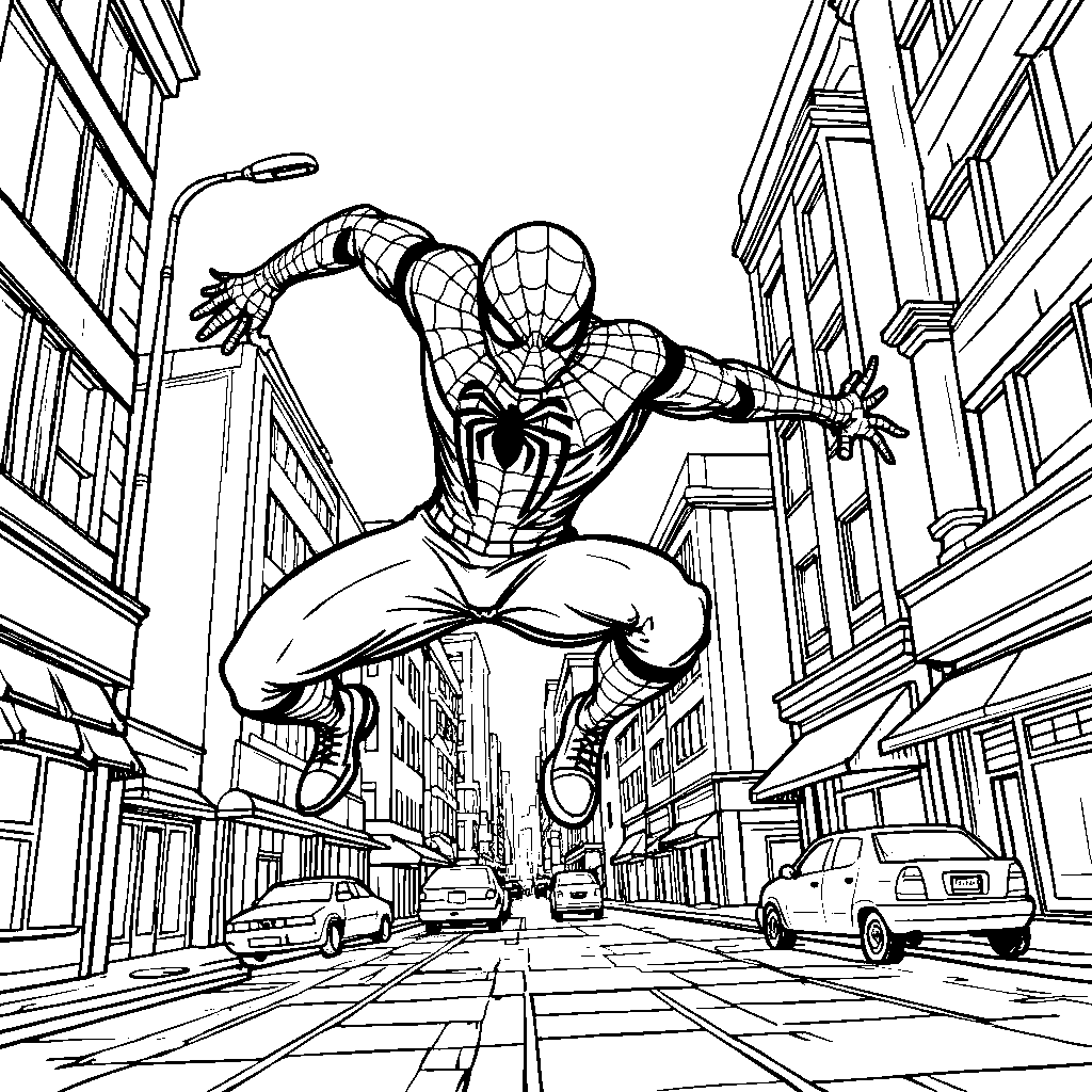 Miles Morales and parkour around urban obstacles