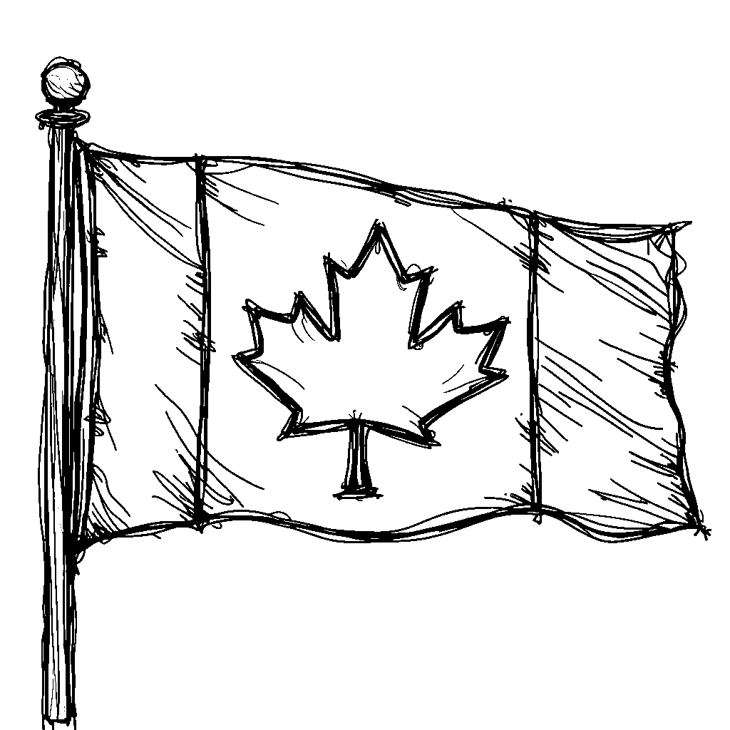 A bright and bold Canadian flag